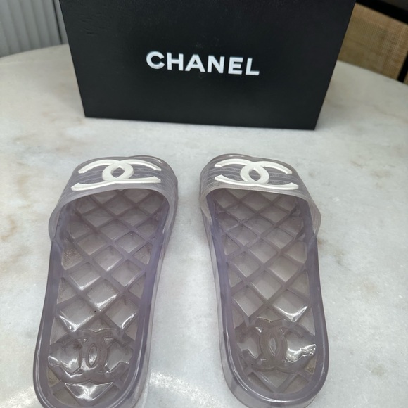 Chanel clear CC Pool slides size 39 - Picture 4 of 5
